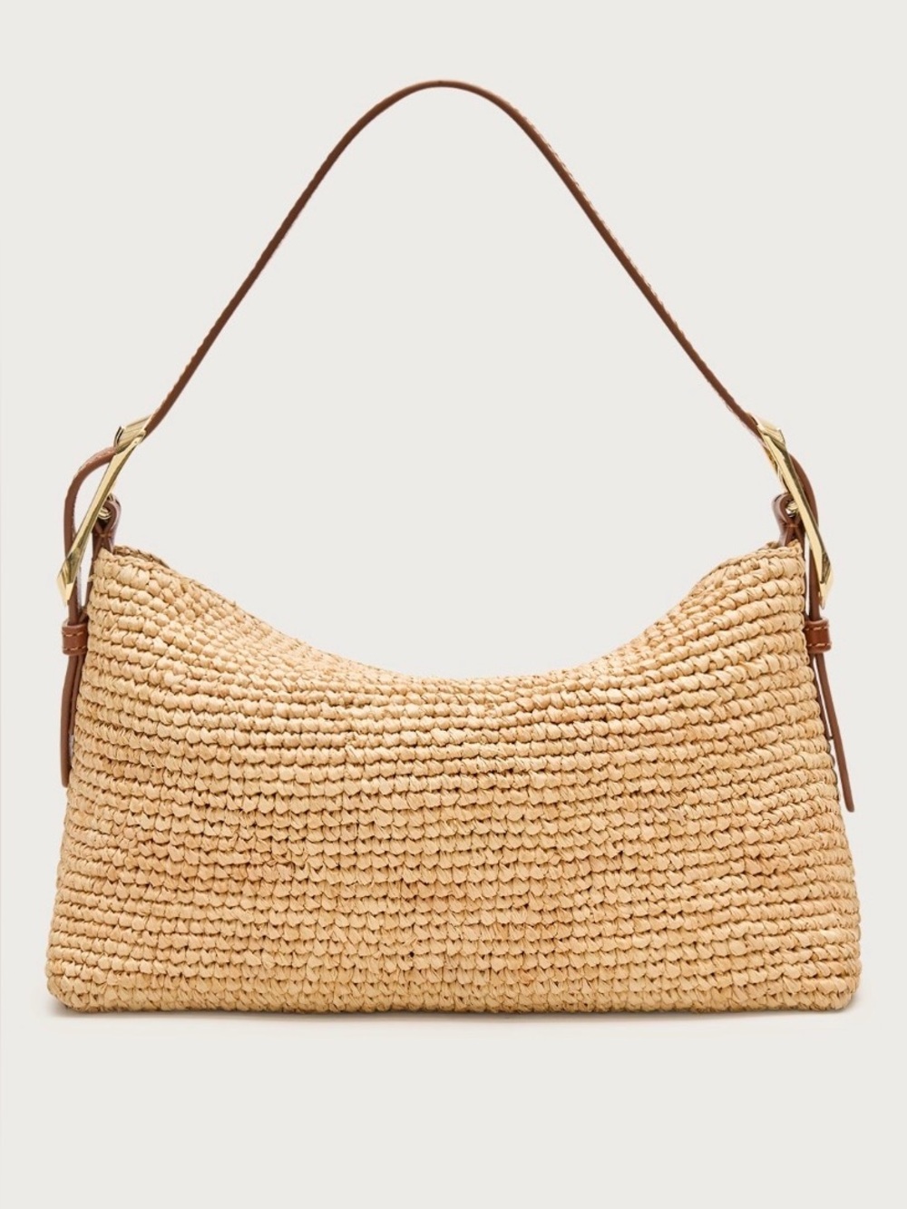 NWT J Crew Berkeley Small Handknotted Shoulder Bag in Raffia - Picture 4 of 10